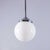 Glass French Tabac Opal Glass Pendant Lamp, 1950s For Sale - Image 7 of 11