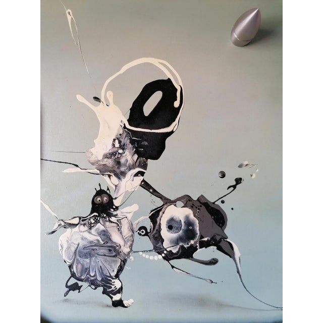 Early 21st Century Stefano Mazzolini, O3M, Mixed Media on Canvas For Sale - Image 5 of 12
