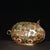 Metal Gilt Cloisonne Pig Figurine, Hand Wire Inlaid Colorful Floral Motif, Chinoiserie Table Decor For Sale - Image 7 of 9