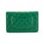 Animal Skin Chanel Classic Quilted Green Lambskin Wallet on Chain With Gold Hardware Bag For Sale - Image 7 of 16