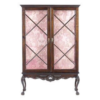 20th Century Display Case in Chestnut Wood For Sale