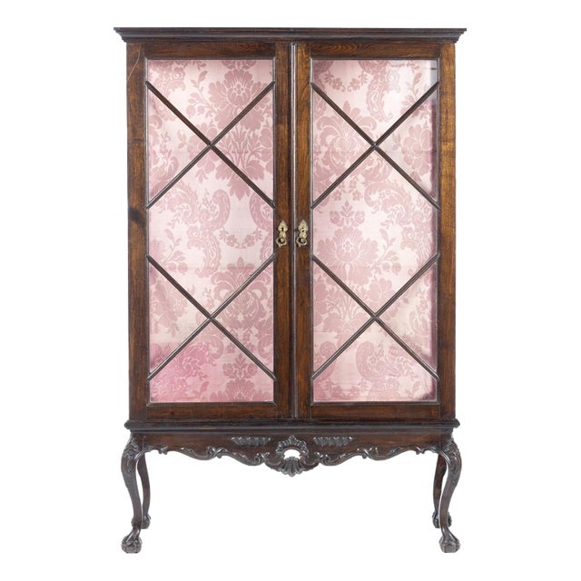 20th Century Display Case in Chestnut Wood For Sale