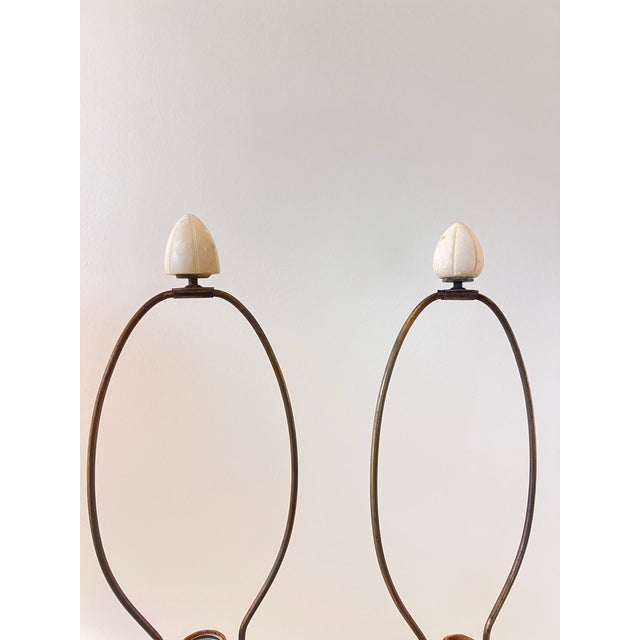 Antique Marble Lamps - a Pair For Sale - Image 12 of 12