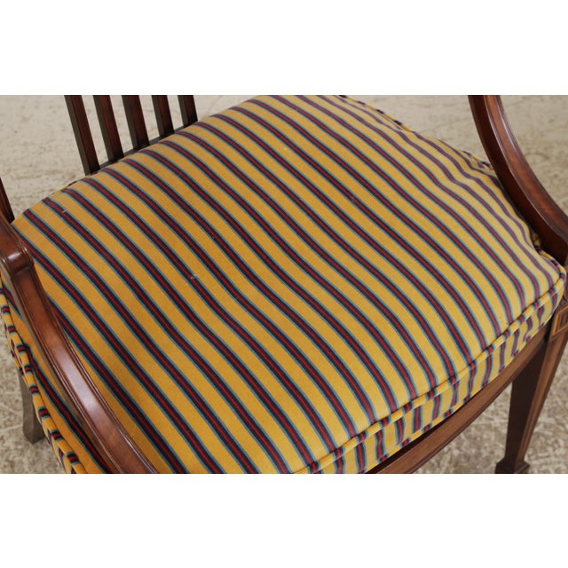 Pair of Vintage Adams Style Painted Arm Chairs For Sale - Image 10 of 18