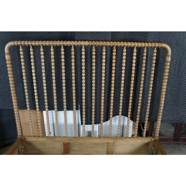 Attributed to Bramble Cholet Jenny Lind Style Queen Size Bed in Straw Wash 27606stw For Sale - Image 10 of 10