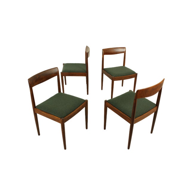 1960s Wool and Teak Dining Chairs from Lübke, 1960s, Set of 4 For Sale - Image 5 of 17
