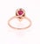 2.21 Carat Ruby Diamond 14 Karat Rose Gold Engagement Ring, Size 6.5 For Sale - Image 4 of 6