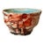 1970s Avant Garde Brutalist Studio Pottery Oxblood Turquoise Chawan Vessel For Sale