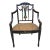 18th Century Ebonized and Inlays Decorated Cane Seat Armchair For Sale