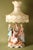 Vintage Italian Figural Porcelain Lamp With Fringed Shade - Courting Musicians Quartet For Sale - Image 10 of 10