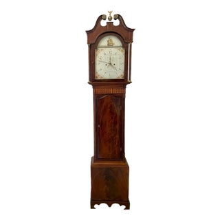 Antique George III Inlaid Mahogany Long Case Clock For Sale