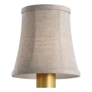 Visual Comfort Signature 4" Natural Linen Bell Empire Shade For Sale