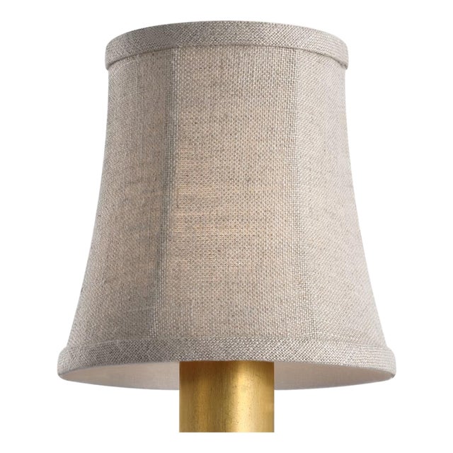 Visual Comfort Signature 4" Natural Linen Bell Empire Shade For Sale