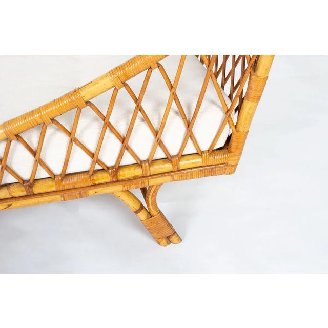 Vintage Daybed in Rattan, 1950 For Sale - Image 10 of 12