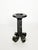 Tripod candlestick in cast iron with a brutalist design, made in France in the 1960s. This sculptural piece in black cast...