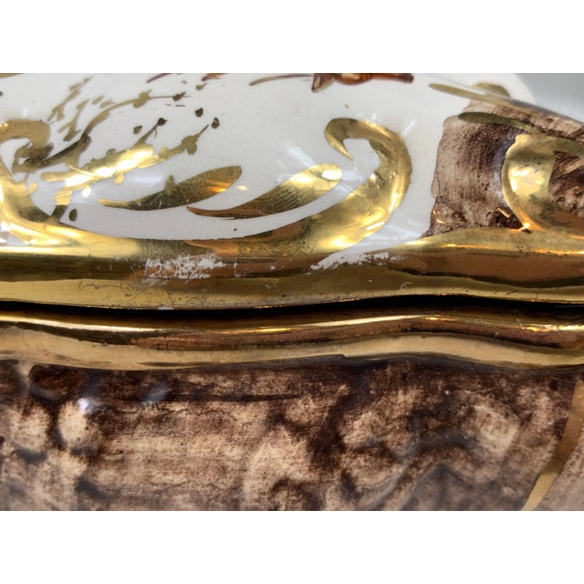 Vintage Belgian Ceramic Deer Box For Sale - Image 12 of 13