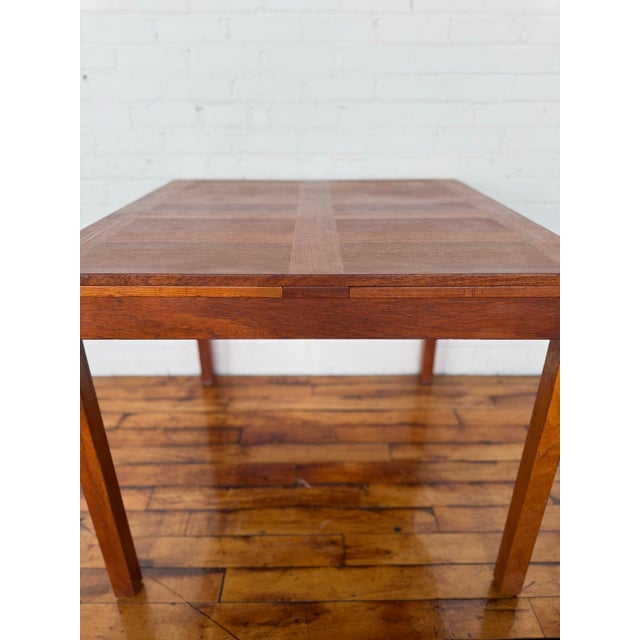 1960s Danish Teak MCM Extendable Dining Room Table - Made in Denmark For Sale - Image 9 of 12