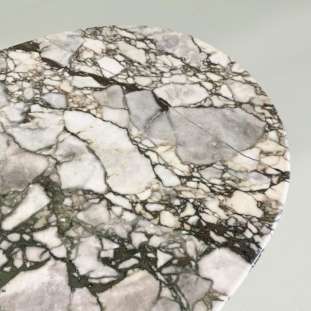 Italian Coffee Table with Oval Marble Top and Metal Legs, 1970s For Sale - Image 9 of 14