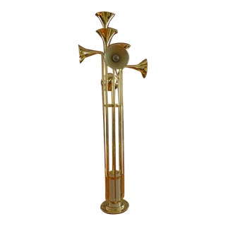 Botti Trumpet Floor Lamp in Gold by Galla Home For Sale