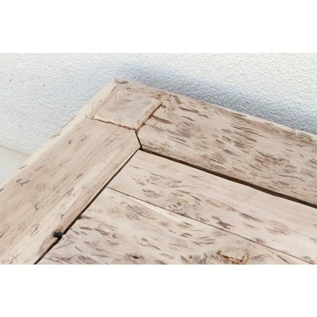 Bleached Teak Coastal Rustic Coffee Table For Sale - Image 9 of 18