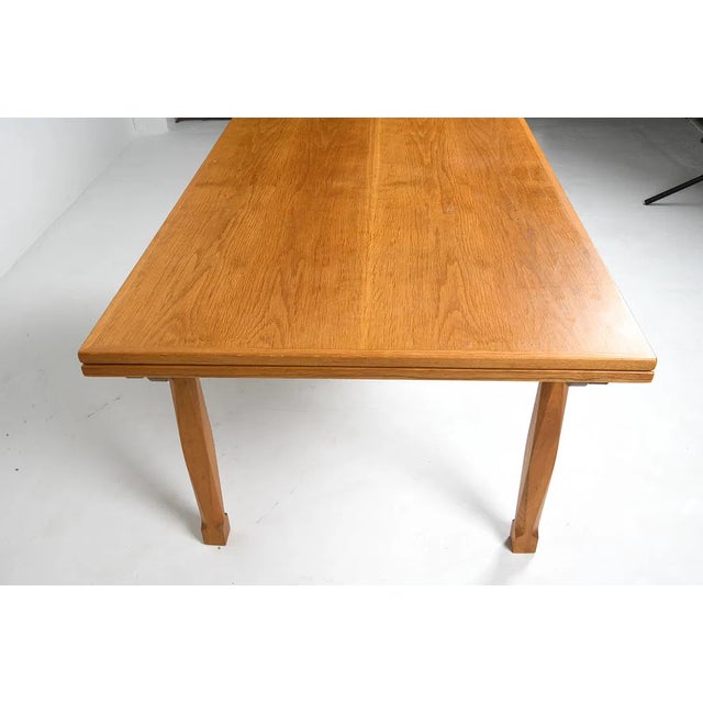 1970s Vintage Danish Oak Extending Dining Table in the Manner of Henning Kjærnulf For Sale In Philadelphia - Image 6 of 13