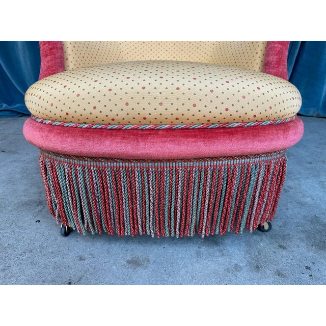 Pair of Large Napoleon III Armchairs in Gold and Red For Sale - Image 10 of 12