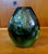Signed 1968 Dominick Labino Emerald Green Luster Studio Art Glass Vase For Sale - Image 4 of 16