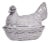 Gray Ceramic Farmhouse Hen Bowl For Sale