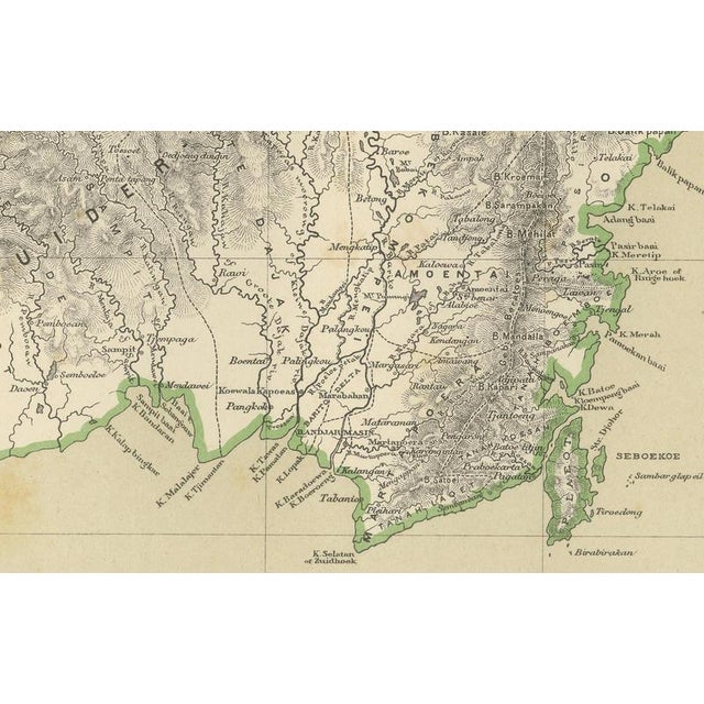Late 19th Century Antique Map of Borneo, 1884 For Sale - Image 5 of 10