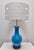 Mid-Century Blue Ceramic Table Lamp attributed to Warren Kessler New York, Usa, 1950s For Sale - Image 3 of 14