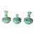 Circa 1940s Murano Glass Opaque Jadeite Green Vanity Bottles and Jar - Set of 3 For Sale