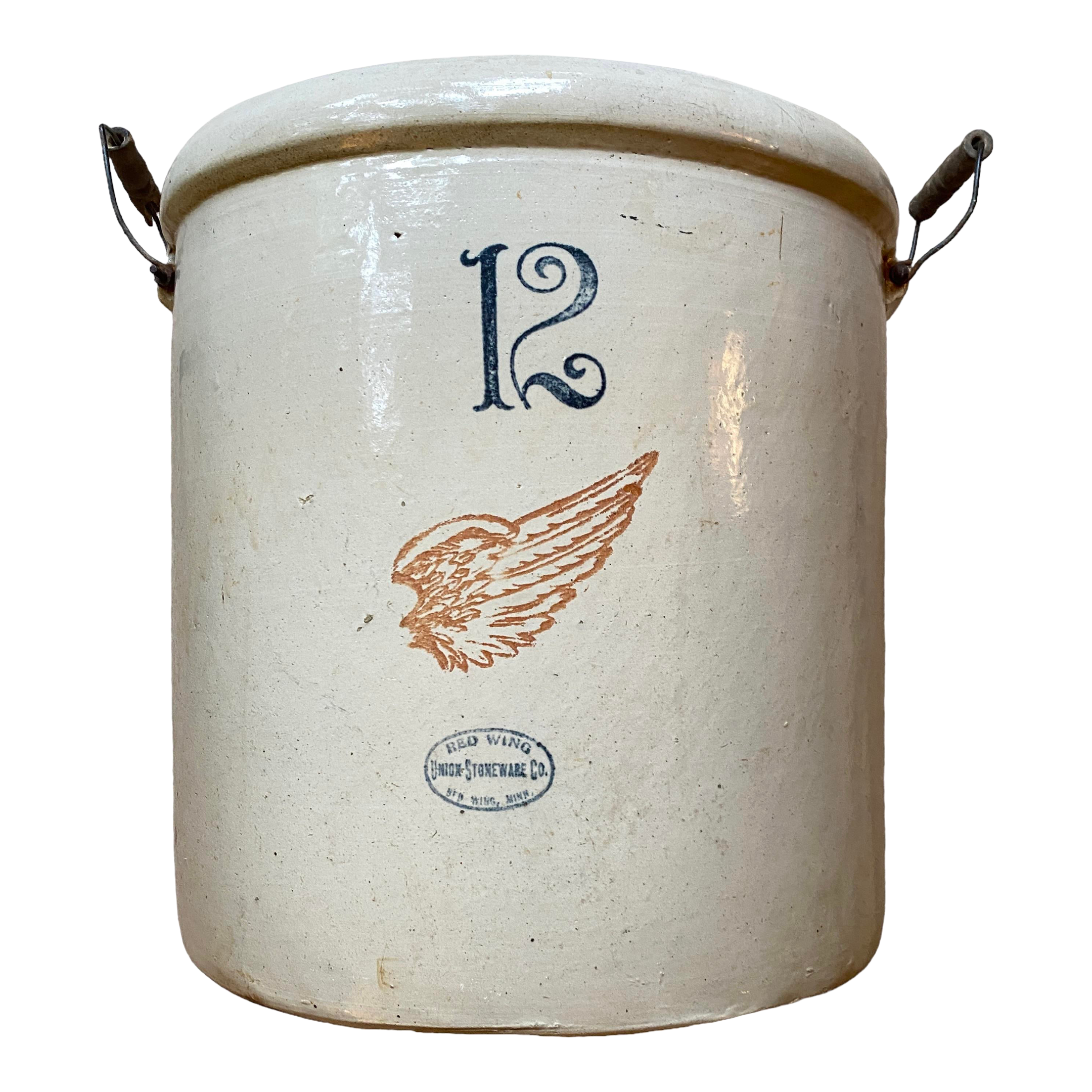 希少 ヴィンテージ Redwing Stoneware社製 12ガロン クロック 1915 Red Wing 12 Gallon Stoneware Crock | Chairish