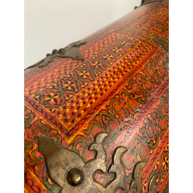 Large 19th Century Anglo Indian Malabar Treasure Chest With Brass Fittings For Sale - Image 4 of 11