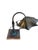 Antique Arts Crafts Copper Desk Lamp Clay Tile Base Ruffle Clam Shell Shade For Sale In Philadelphia - Image 6 of 12