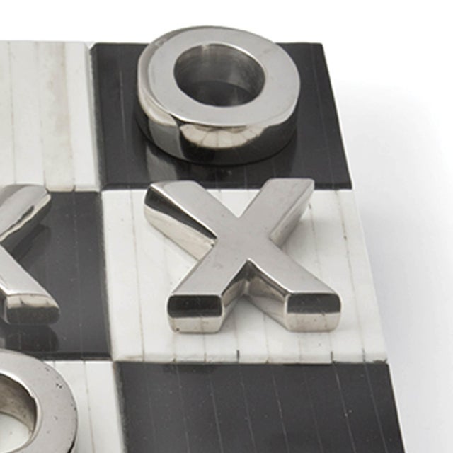 Not Yet Made - Made To Order Regina Andrew Tic Tac Toe Flat Board With Nickel Pieces For Sale - Image 5 of 6
