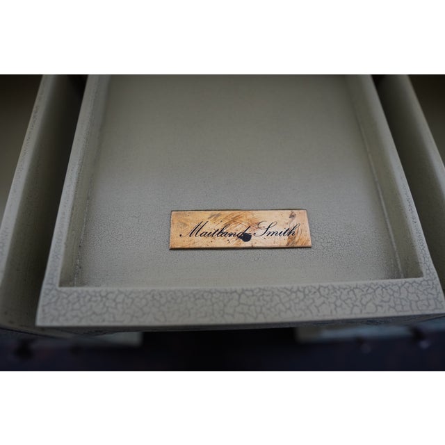 Vintage Maitland Smith Miniature Secretary Desk Jewelry Cabinet For Sale - Image 16 of 18