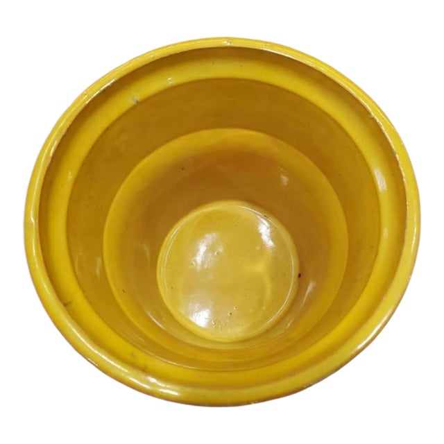 Mid-Century Modern Vintage 1960 Bitossi Italy Yellow Floral Pot For Sale - Image 3 of 3