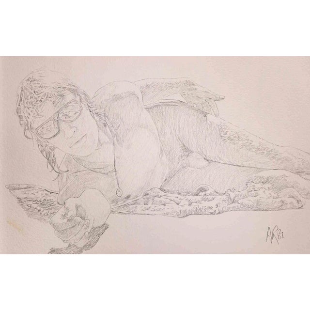 Boy with glasses is an original drawing on pencil realized by Anthony Roaland in 1981s. Hand-signed and dated by the...