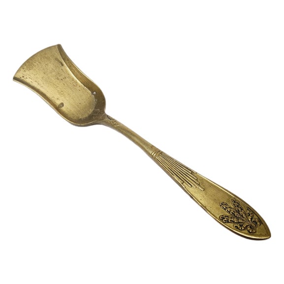 Art Nouveau Style Sugar Bowl Spoon by Hersch Mordka Spiro, Poland, 1930s For Sale