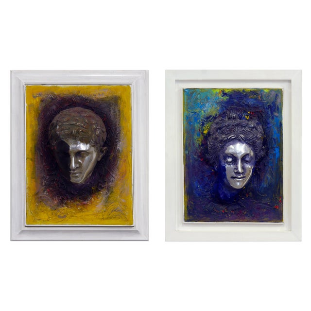 Mixed Media Artworks in Aluminum on Painted Canvas from Giuseppe Caiafa, 2024, Set of 2 For Sale - Image 11 of 11