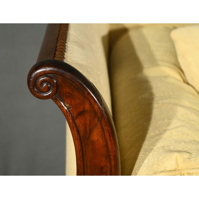 Wood 1st Part 19th Century Restoration Mahogany Daybed with Backsplash For Sale - Image 7 of 18