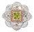 Gia Certified 3.74 Carat Green-Yellow Diamond Ring in 18k Gold For Sale