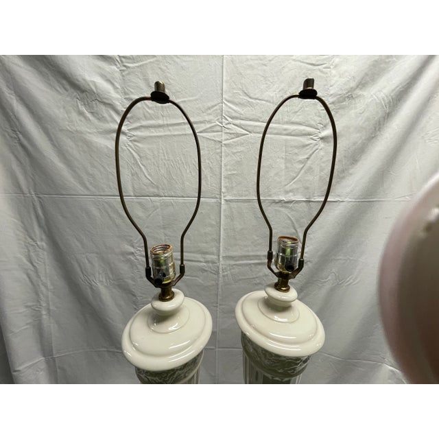 Vintage White Column Lamps From the Biltmore Hotel - A Pair For Sale - Image 4 of 8