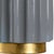 Slate gray crackled glaze with gold leaf accents 27.5h x 5w x 5d Shade Dimensions: top(15) bottom(16) side(10)