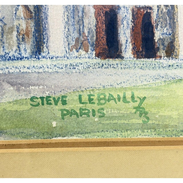 1973 Original Signed Steve LeBailly Mixed Media – "Notre-Dame de Paris" A stunning 1973 original architectural study of...
