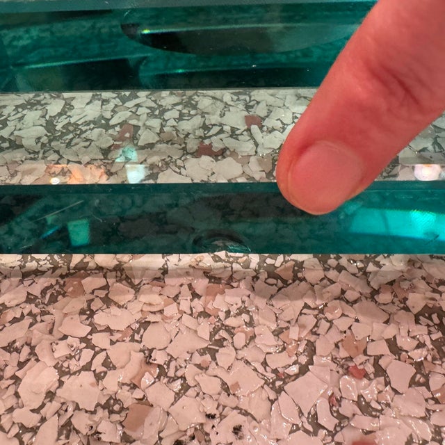 Vintage Stacked Glass Pedestal 36.5” For Sale - Image 9 of 9