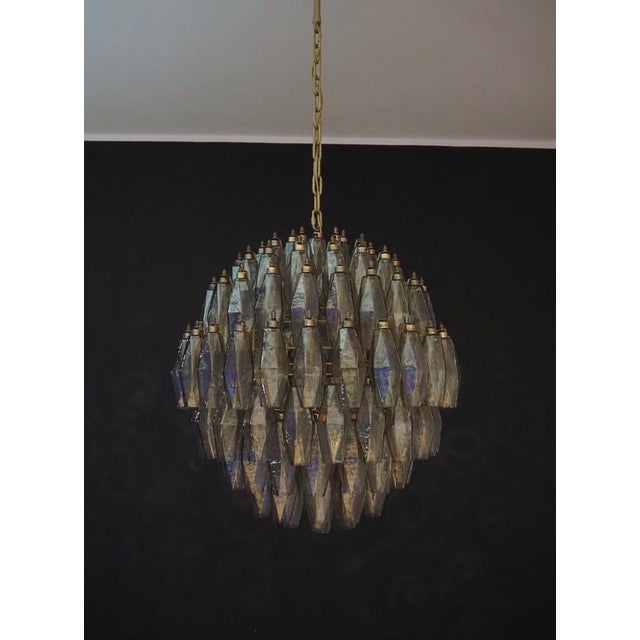 Black Vintage Spherical Murano Poliedri Candelier For Sale - Image 8 of 17
