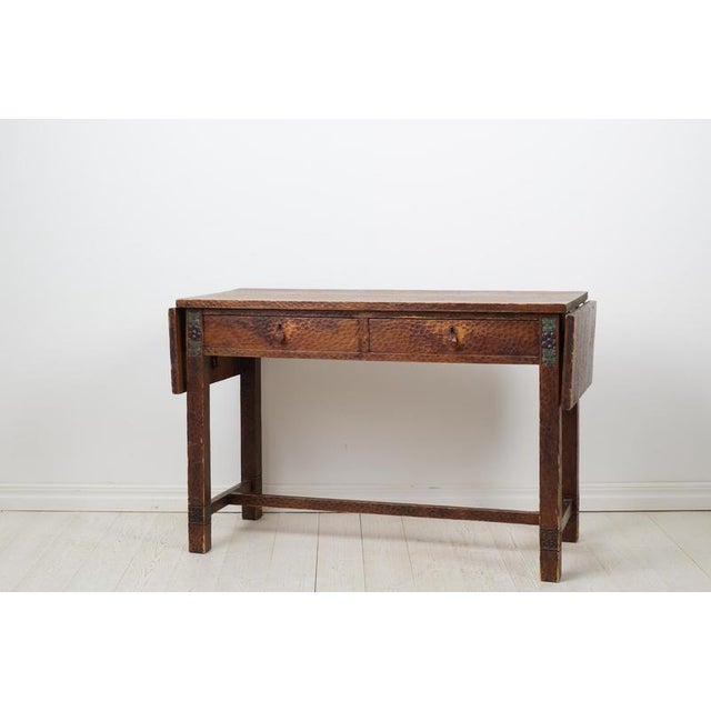 Antique Swedish Grace Desk in Pine with Hand Carved Decor by Otto Wretling, 1890s For Sale - Image 10 of 18