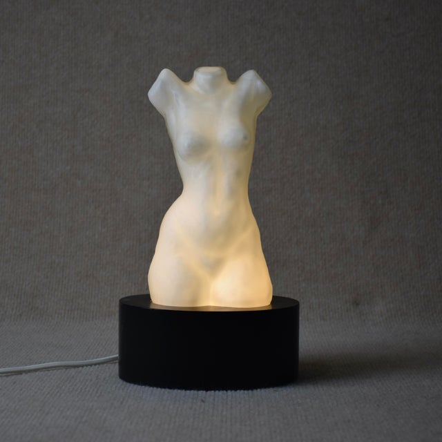 Black Table Lamp by Paul Kedelv for Flygsfors Glasverk, Sweden, 1950s For Sale - Image 8 of 8