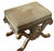 Antique George II Style Giltwood Stool Bench W Cut Silk Velvet